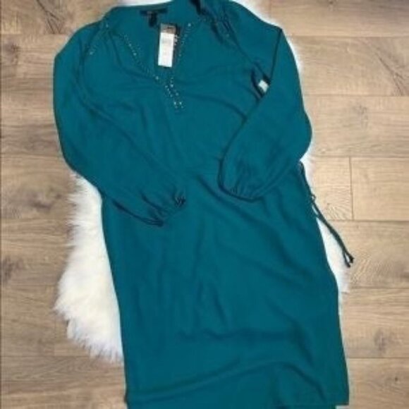 bcbgmaxazria Bri Dress is Jewel Green - Picture 2 of 6